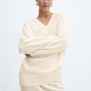 Mango Oversized V-Neck Sweater